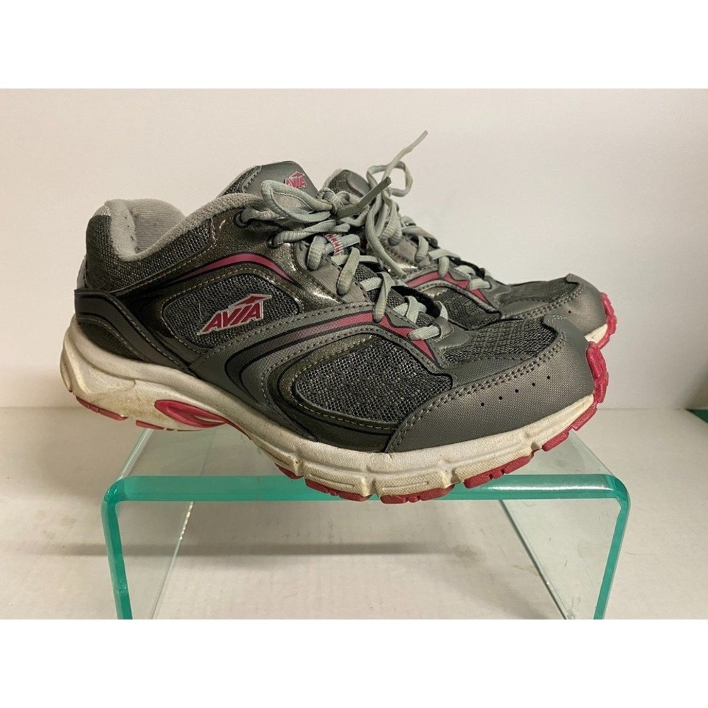 Avia A5078PS Womens Running Shoes Gray Pink Athletic Sneakers Size 8